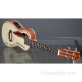 Ukulele da 23 pollici con finiture in perle verdi